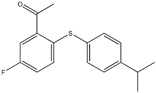 1-(5-fluoro-2-{[4-(propan-2-yl)phenyl]sulfanyl}phenyl)ethan-1-one Struktur