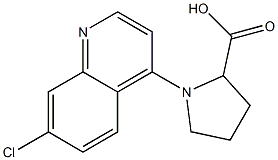 1-(7-chloroquinolin-4-yl)pyrrolidine-2-carboxylic acid Struktur