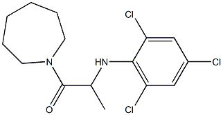 1-(azepan-1-yl)-2-[(2,4,6-trichlorophenyl)amino]propan-1-one Struktur