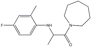 1-(azepan-1-yl)-2-[(4-fluoro-2-methylphenyl)amino]propan-1-one Struktur