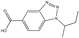 1-(butan-2-yl)-1H-1,2,3-benzotriazole-5-carboxylic acid Struktur