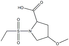 1-(ethylsulfonyl)-4-methoxypyrrolidine-2-carboxylic acid Struktur