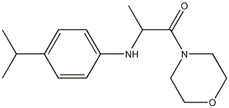 1-(morpholin-4-yl)-2-{[4-(propan-2-yl)phenyl]amino}propan-1-one Struktur