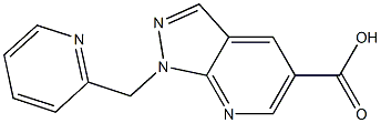 1-(pyridin-2-ylmethyl)-1H-pyrazolo[3,4-b]pyridine-5-carboxylic acid Struktur