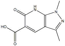 1,3-dimethyl-6-oxo-1H,6H,7H-pyrazolo[3,4-b]pyridine-5-carboxylic acid Struktur