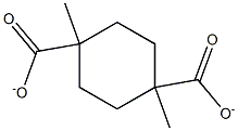 1,4-dimethyl cyclohexane-1,4-dicarboxylate Struktur