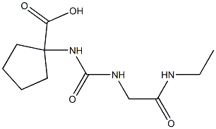 1-[({[2-(ethylamino)-2-oxoethyl]amino}carbonyl)amino]cyclopentanecarboxylic acid Struktur