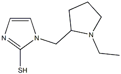 1-[(1-ethylpyrrolidin-2-yl)methyl]-1H-imidazole-2-thiol Struktur