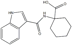 1-[(1H-indol-3-ylcarbonyl)amino]cyclohexanecarboxylic acid Struktur