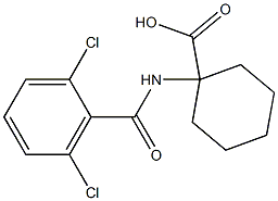 1-[(2,6-dichlorobenzene)amido]cyclohexane-1-carboxylic acid Struktur