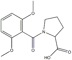 1-[(2,6-dimethoxyphenyl)carbonyl]pyrrolidine-2-carboxylic acid Struktur