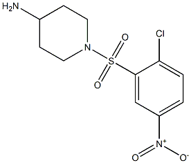 1-[(2-chloro-5-nitrobenzene)sulfonyl]piperidin-4-amine Struktur