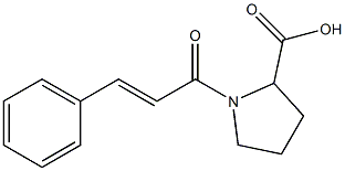 1-[(2E)-3-phenylprop-2-enoyl]pyrrolidine-2-carboxylic acid Struktur