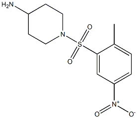 1-[(2-methyl-5-nitrobenzene)sulfonyl]piperidin-4-amine Struktur