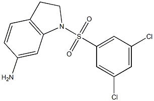 1-[(3,5-dichlorobenzene)sulfonyl]-2,3-dihydro-1H-indol-6-amine Struktur