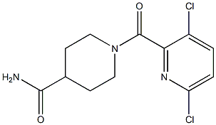 1-[(3,6-dichloropyridin-2-yl)carbonyl]piperidine-4-carboxamide Struktur