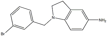 1-[(3-bromophenyl)methyl]-2,3-dihydro-1H-indol-5-amine Struktur