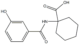 1-[(3-hydroxybenzoyl)amino]cyclohexanecarboxylic acid Struktur