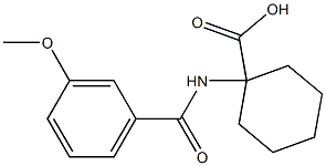 1-[(3-methoxybenzoyl)amino]cyclohexanecarboxylic acid Struktur