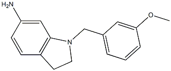 1-[(3-methoxyphenyl)methyl]-2,3-dihydro-1H-indol-6-amine Struktur