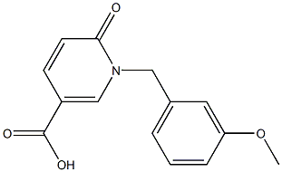 1-[(3-methoxyphenyl)methyl]-6-oxo-1,6-dihydropyridine-3-carboxylic acid Struktur