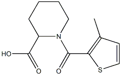 1-[(3-methylthien-2-yl)carbonyl]piperidine-2-carboxylic acid Struktur