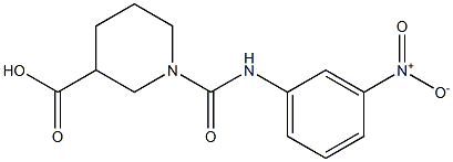 1-[(3-nitrophenyl)carbamoyl]piperidine-3-carboxylic acid Struktur