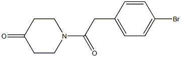 1-[(4-bromophenyl)acetyl]piperidin-4-one Struktur