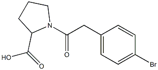 1-[(4-bromophenyl)acetyl]pyrrolidine-2-carboxylic acid Struktur