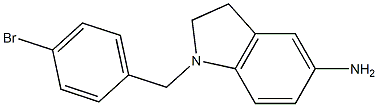 1-[(4-bromophenyl)methyl]-2,3-dihydro-1H-indol-5-amine Struktur