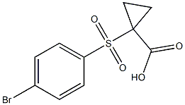 1-[(4-bromophenyl)sulfonyl]cyclopropanecarboxylic acid Struktur