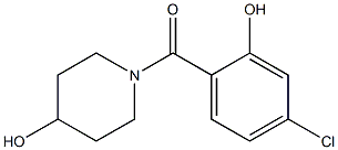 1-[(4-chloro-2-hydroxyphenyl)carbonyl]piperidin-4-ol Struktur