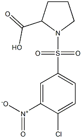 1-[(4-chloro-3-nitrobenzene)sulfonyl]pyrrolidine-2-carboxylic acid Struktur