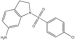 1-[(4-chlorobenzene)sulfonyl]-2,3-dihydro-1H-indol-6-amine Struktur