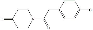 1-[(4-chlorophenyl)acetyl]piperidin-4-one Struktur