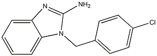 1-[(4-chlorophenyl)methyl]-1H-1,3-benzodiazol-2-amine Struktur