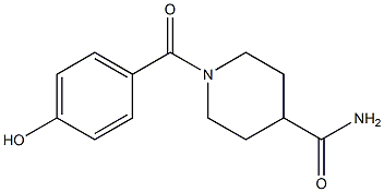 1-[(4-hydroxyphenyl)carbonyl]piperidine-4-carboxamide Struktur