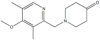 1-[(4-methoxy-3,5-dimethylpyridin-2-yl)methyl]piperidin-4-one Struktur