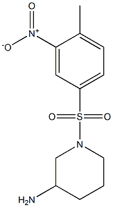 1-[(4-methyl-3-nitrobenzene)sulfonyl]piperidin-3-amine Struktur