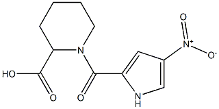 1-[(4-nitro-1H-pyrrol-2-yl)carbonyl]piperidine-2-carboxylic acid Struktur