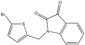 1-[(5-bromothiophen-2-yl)methyl]-2,3-dihydro-1H-indole-2,3-dione Struktur