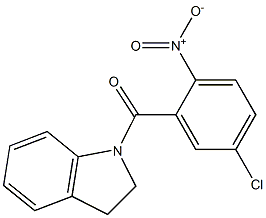 1-[(5-chloro-2-nitrophenyl)carbonyl]-2,3-dihydro-1H-indole Struktur