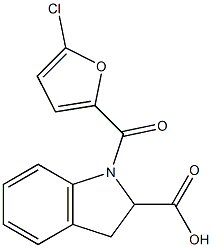 1-[(5-chlorofuran-2-yl)carbonyl]-2,3-dihydro-1H-indole-2-carboxylic acid Struktur