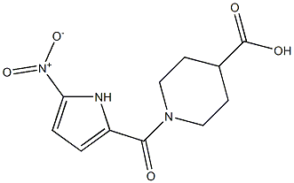 1-[(5-nitro-1H-pyrrol-2-yl)carbonyl]piperidine-4-carboxylic acid Struktur