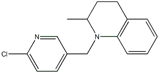 1-[(6-chloropyridin-3-yl)methyl]-2-methyl-1,2,3,4-tetrahydroquinoline Struktur