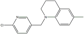 1-[(6-chloropyridin-3-yl)methyl]-6-methyl-1,2,3,4-tetrahydroquinoline Struktur