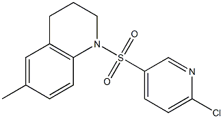 1-[(6-chloropyridine-3-)sulfonyl]-6-methyl-1,2,3,4-tetrahydroquinoline Struktur