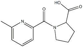 1-[(6-methylpyridin-2-yl)carbonyl]pyrrolidine-2-carboxylic acid Struktur