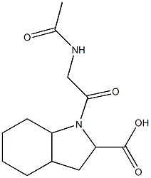 1-[(acetylamino)acetyl]octahydro-1H-indole-2-carboxylic acid Struktur