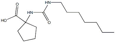 1-[(heptylcarbamoyl)amino]cyclopentane-1-carboxylic acid Struktur